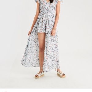 American Eagle Floral Romper Maxi
